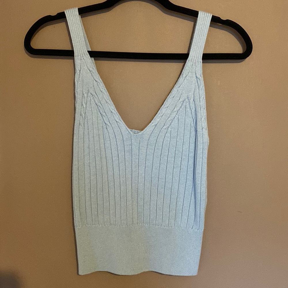 Wilfred Baby Blue Knit Top Size M